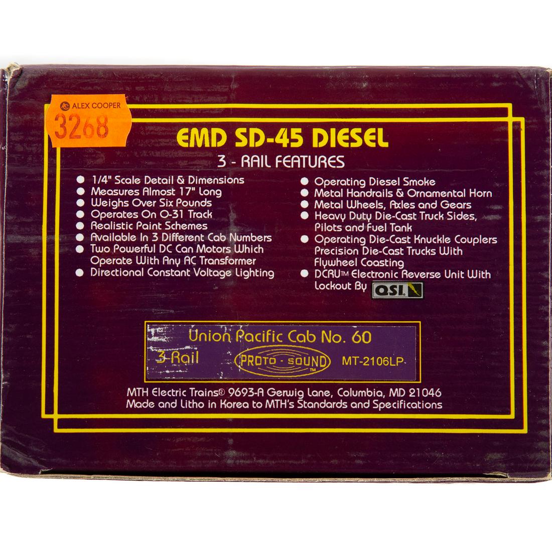 M.T.H. EMD SD-45 Diesel Engine (1 of 2)