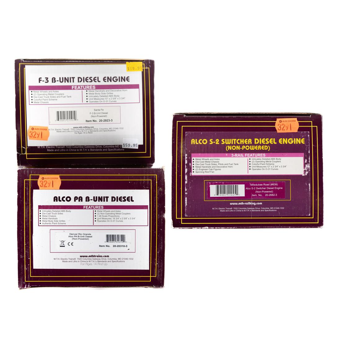 Three M.T.H. Non-Powered Unit Diesel Engines (1 of 5)