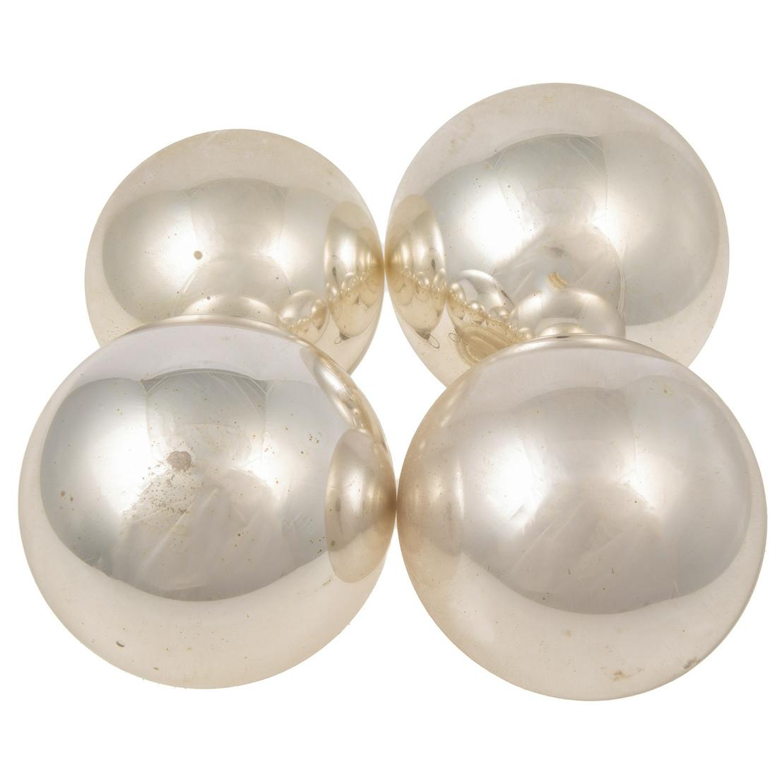 Four German Mercury Glass Kugels (1 of 2)