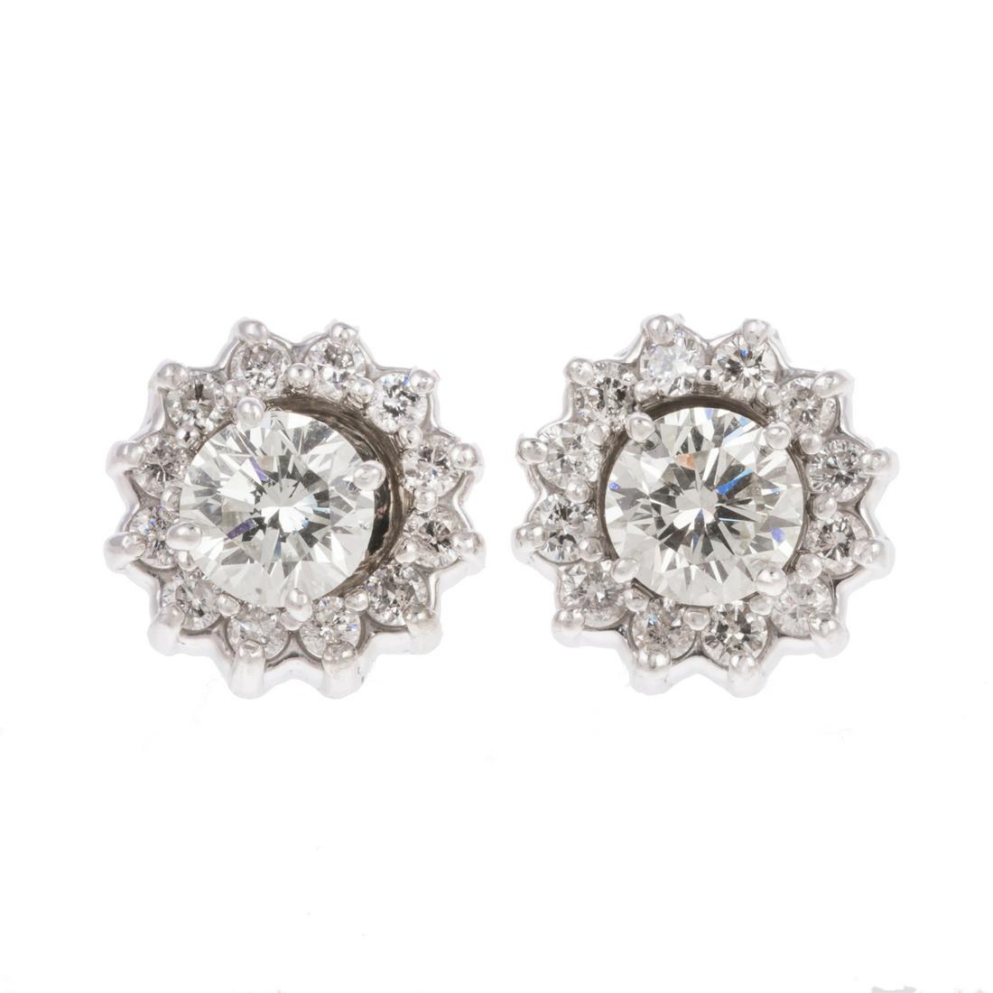 A Pair of Diamond Studs with Jackets in 14K (1 of 4)