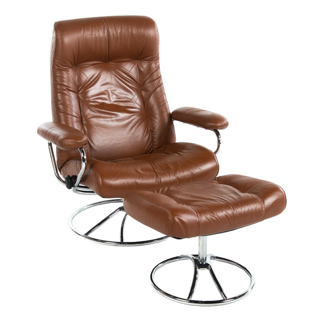 Ekornes Stressless Leather Chair & Ottoman