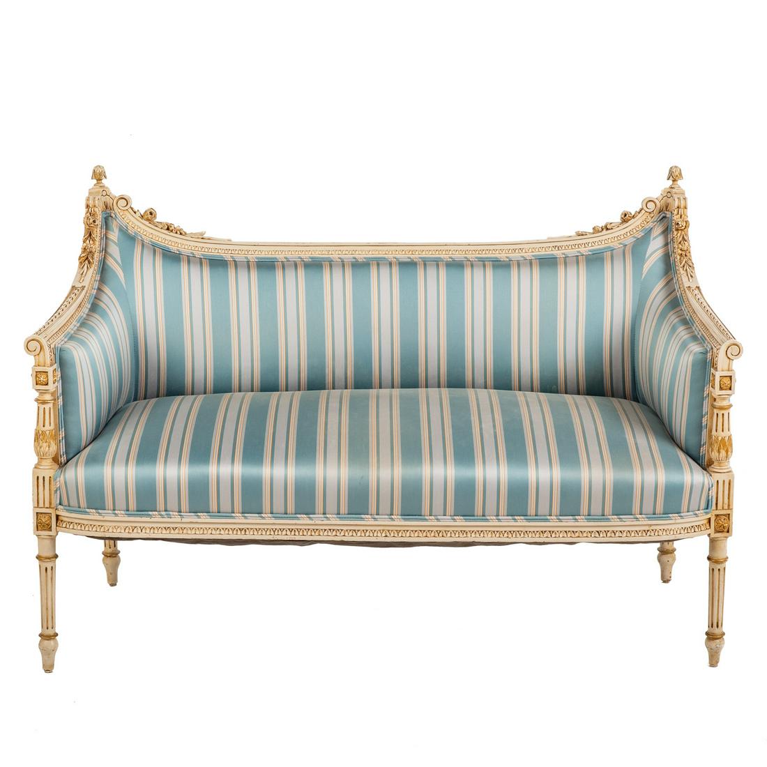 Louis XV Style Painted Wood Settee (1 of 4)