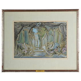 Cecil Beaton. "Adriana Lecouvrer Set Design," watercolor (1 of 4)