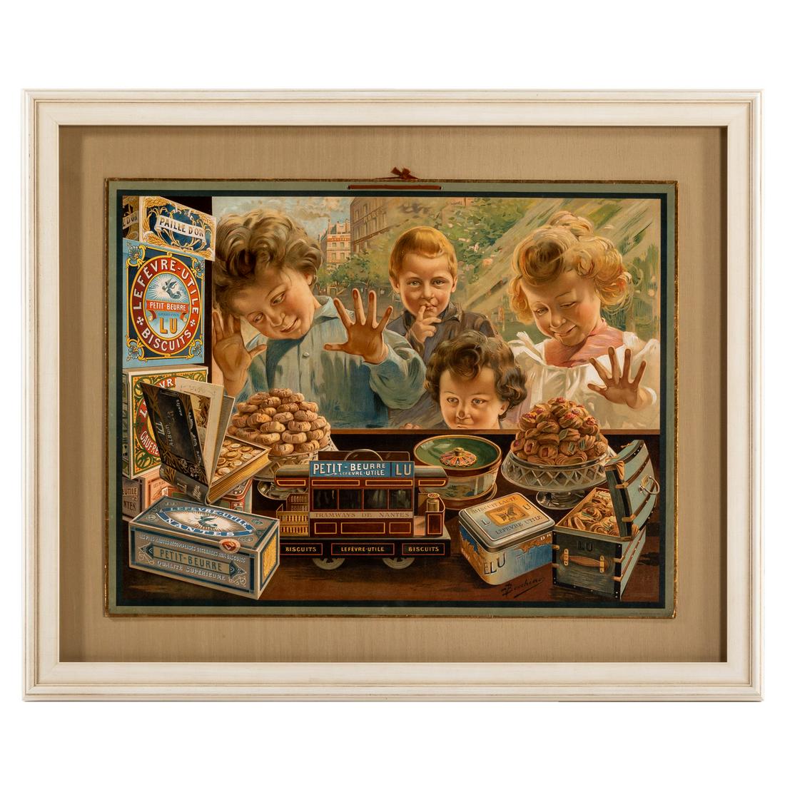Vincent Bocchino. Biscuits Lefevre-Utile, lithograph (1 of 5)