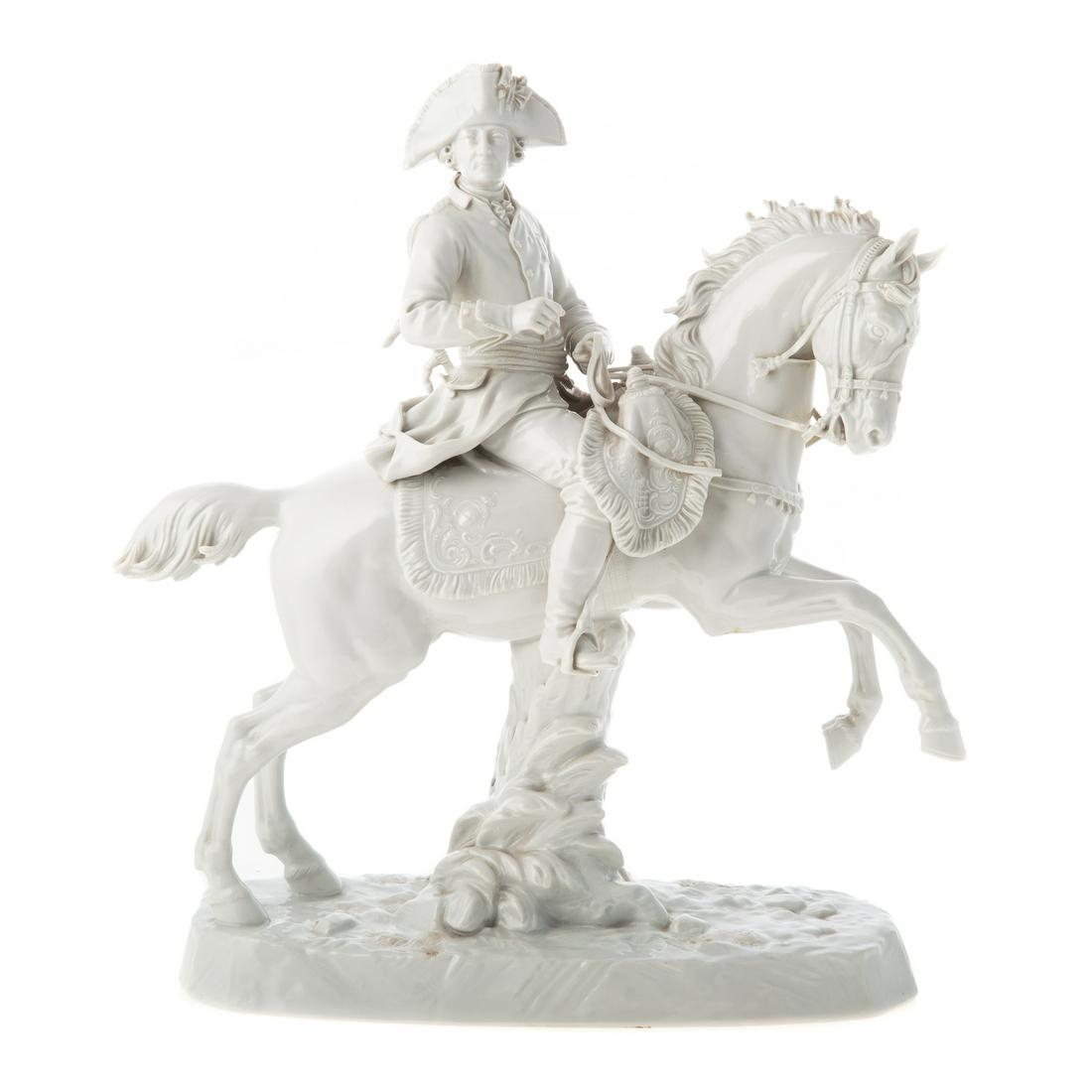 Furstenberg White Porcelain Mounted Frederick II (1 of 6)