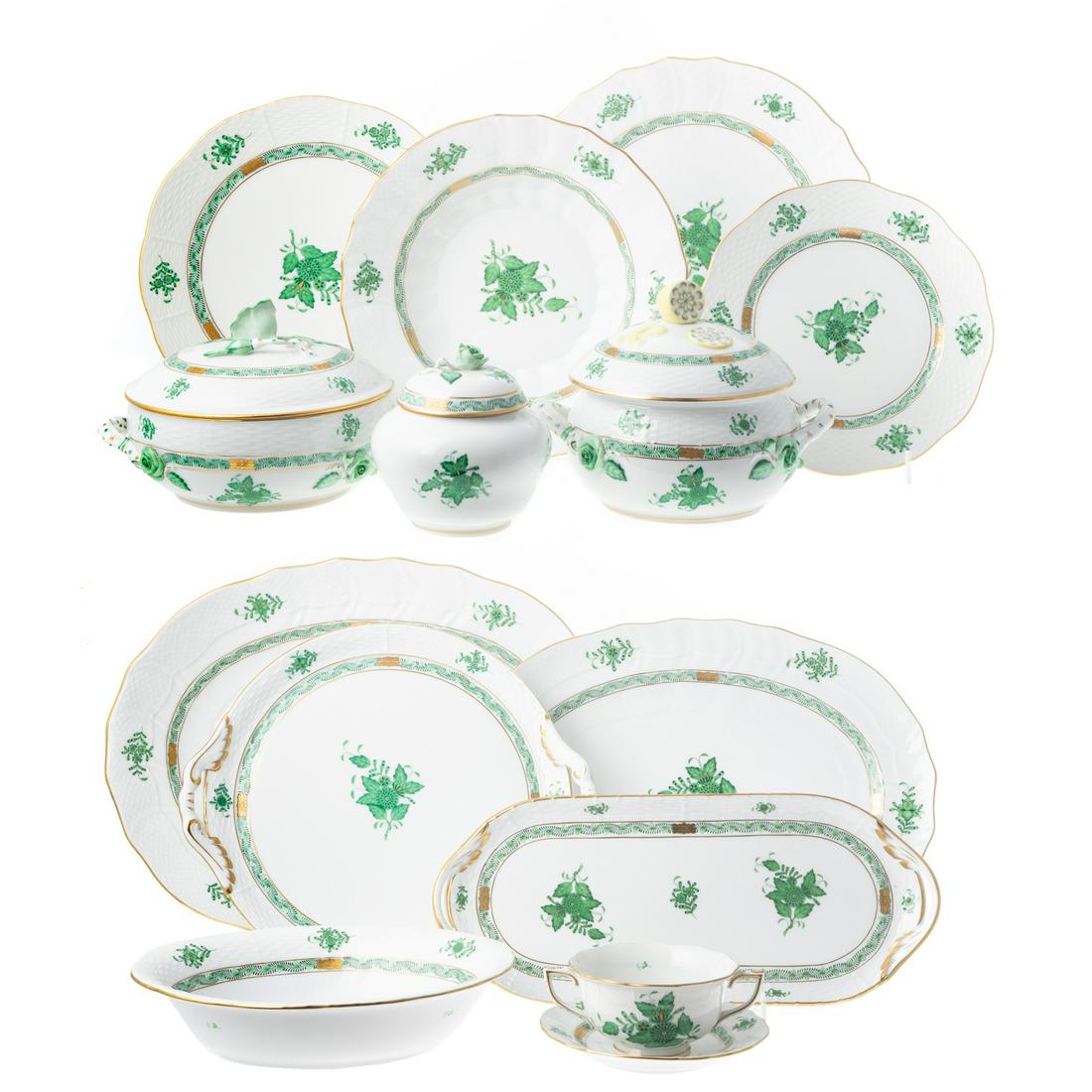 Herend Green Chinese Bouquet Dinner Ware (1 of 12)