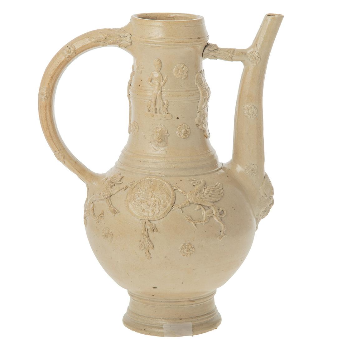 Rare German Salt Glaze Stoneware Stegkanne (1 of 7)