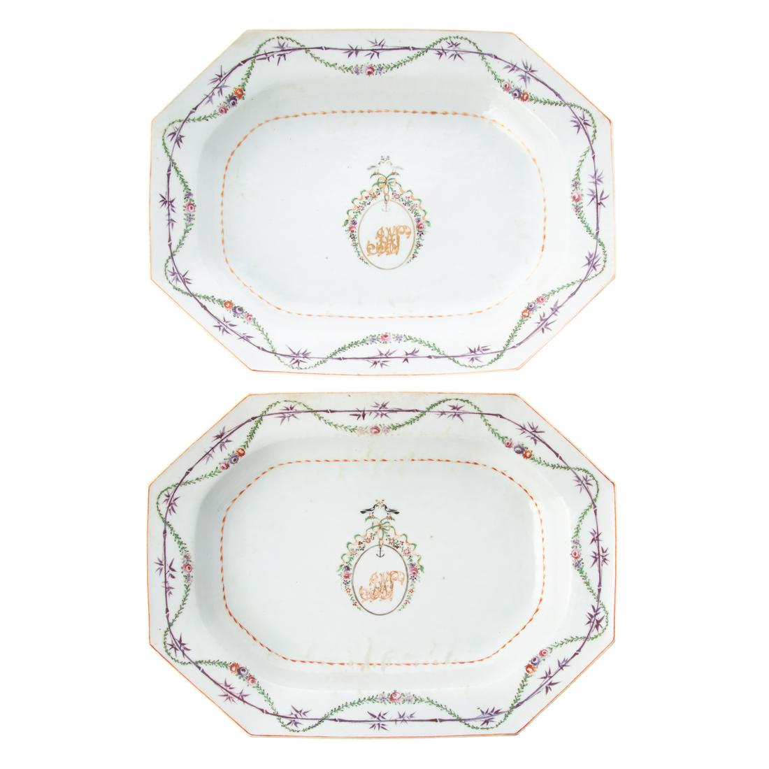 A Pair of Chinese Export Armorial Tureen Stands (1 of 7)