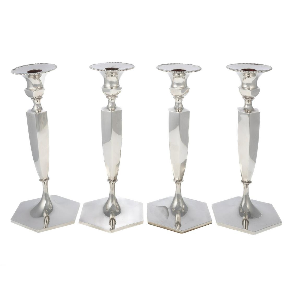 Four Roger Williams Sterling Candlesticks (1 of 5)