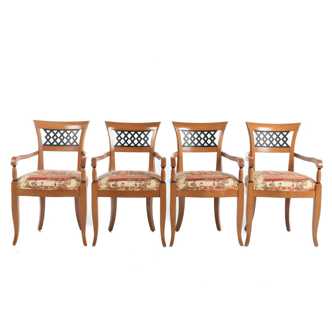 Set of Four Contemporary Upholstered Armchairs (1 of 4)