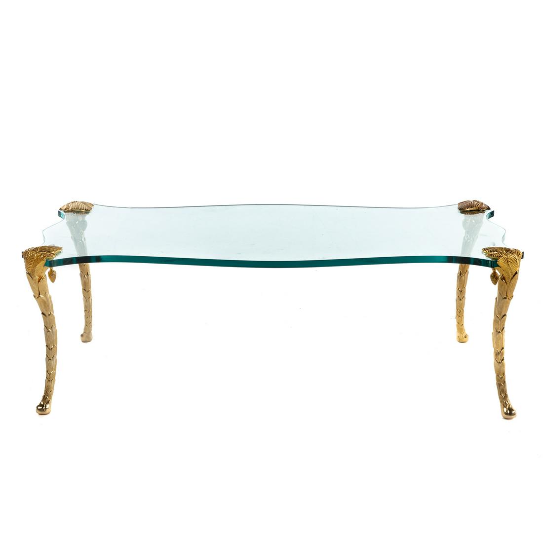 LaBarge Brass & Glass Cocktail Table (1 of 4)