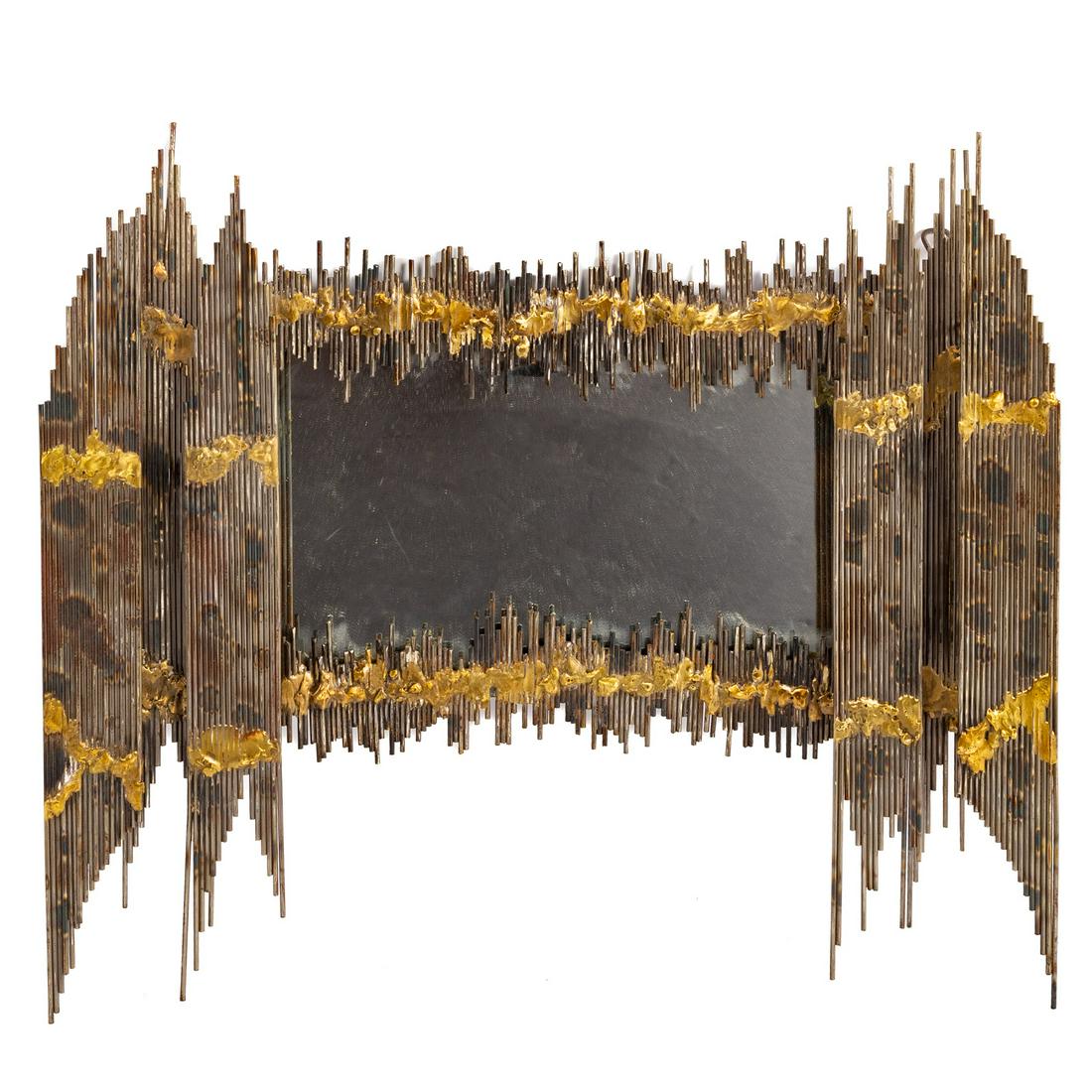 Mid-Century Style Brutalist Wall Mirror (1 of 3)