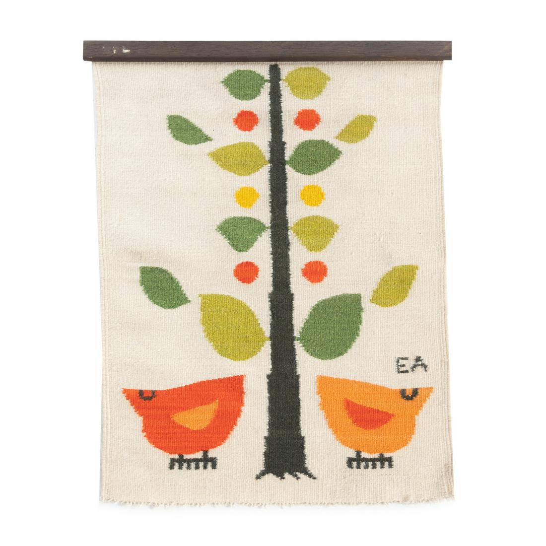 Evelyn Ackerman. Two Birds and a Tree, tapestry (1 of 5)