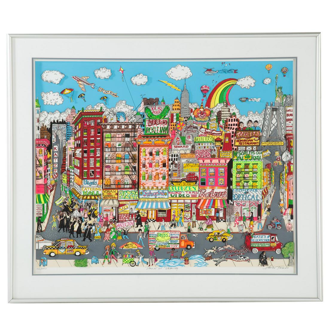 Charles Fazzino. "Dancin' on Delancey," collage (1 of 4)