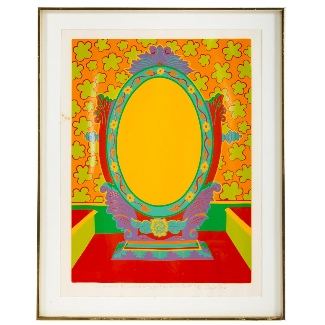 Clayton Pond. "The Mirror on the Dresser That My Great-Grandfather Built," color screenprint (1 of 5)