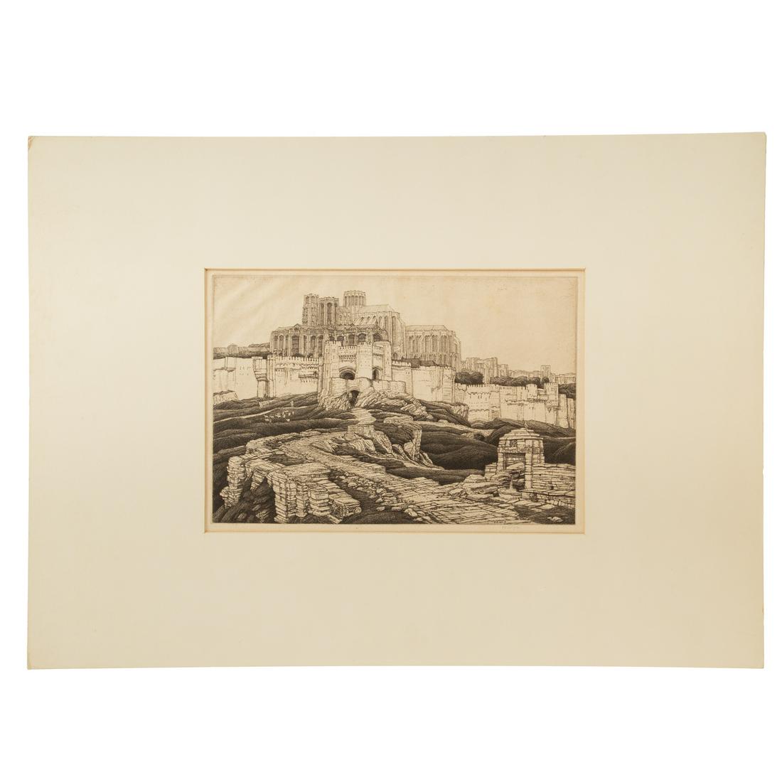 Frederick Landseer Griggs. "Sarras," etching (1 of 5)