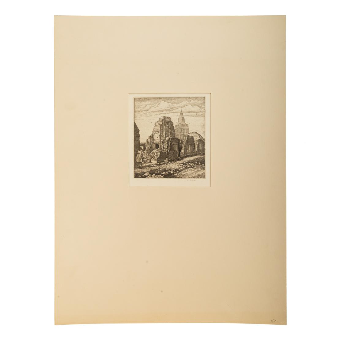 Frederick Landseer Griggs. "Castor," etching (1 of 6)