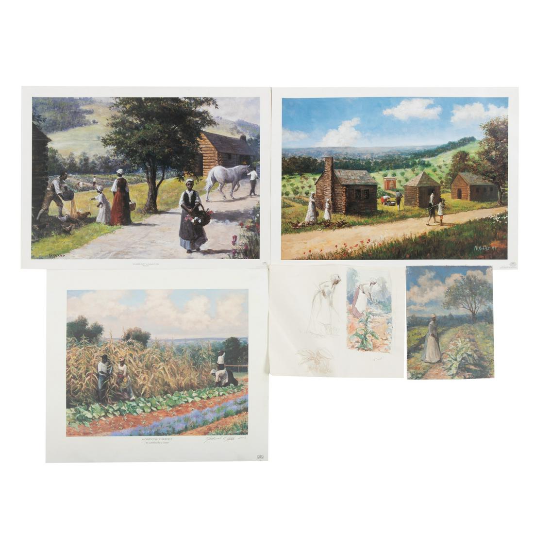 Nathaniel K. Gibbs. Works form Monticello, lithographs (1 of 9)