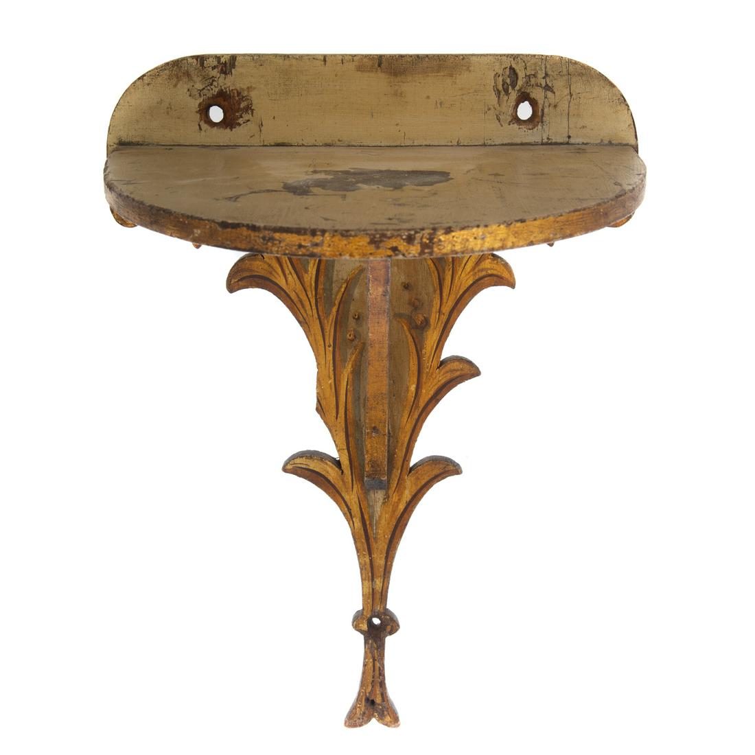 Federal Fancy Painted Wood Wall Bracket (1 of 5)