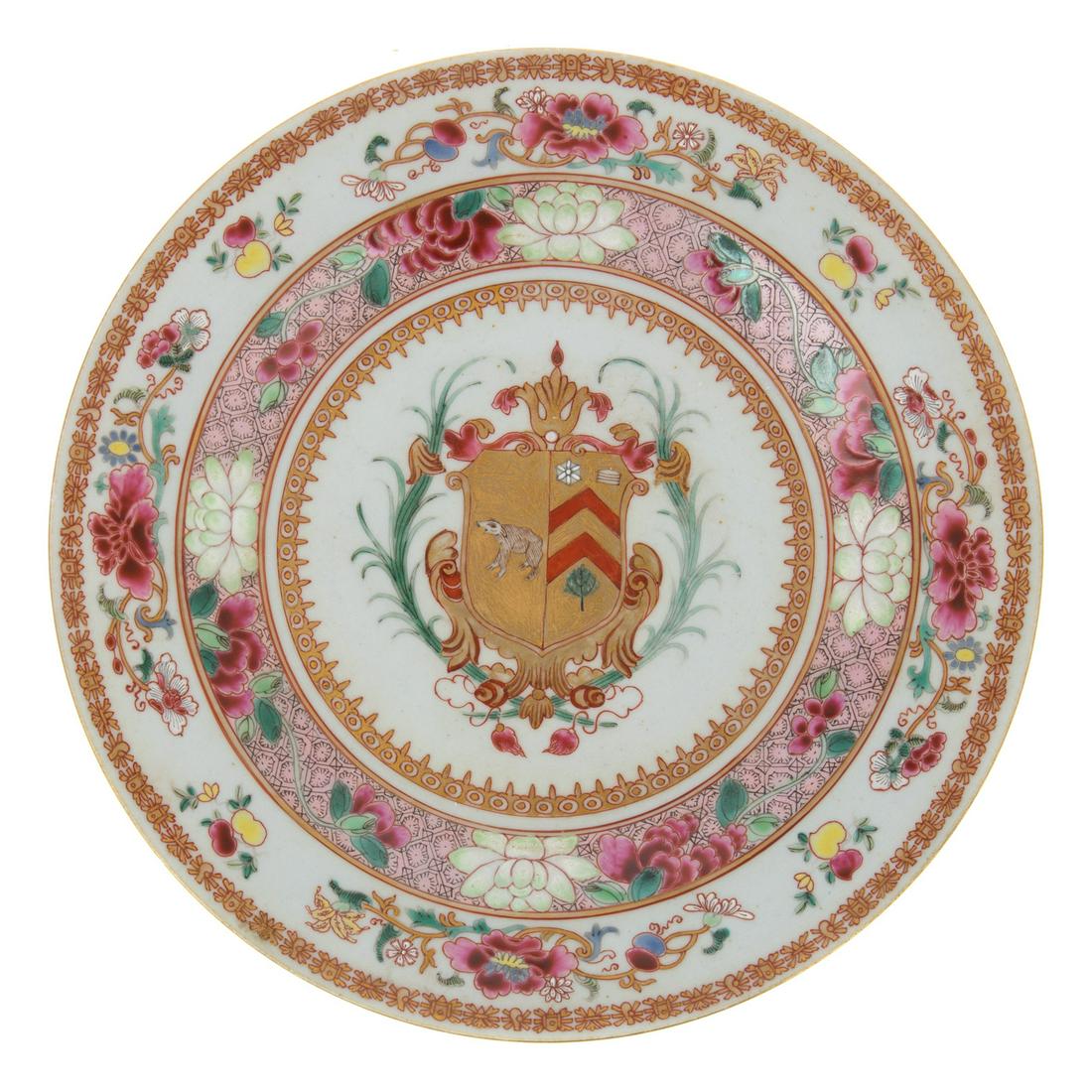 Chinese Export Dutch Market Armorial Plate (1 of 3)