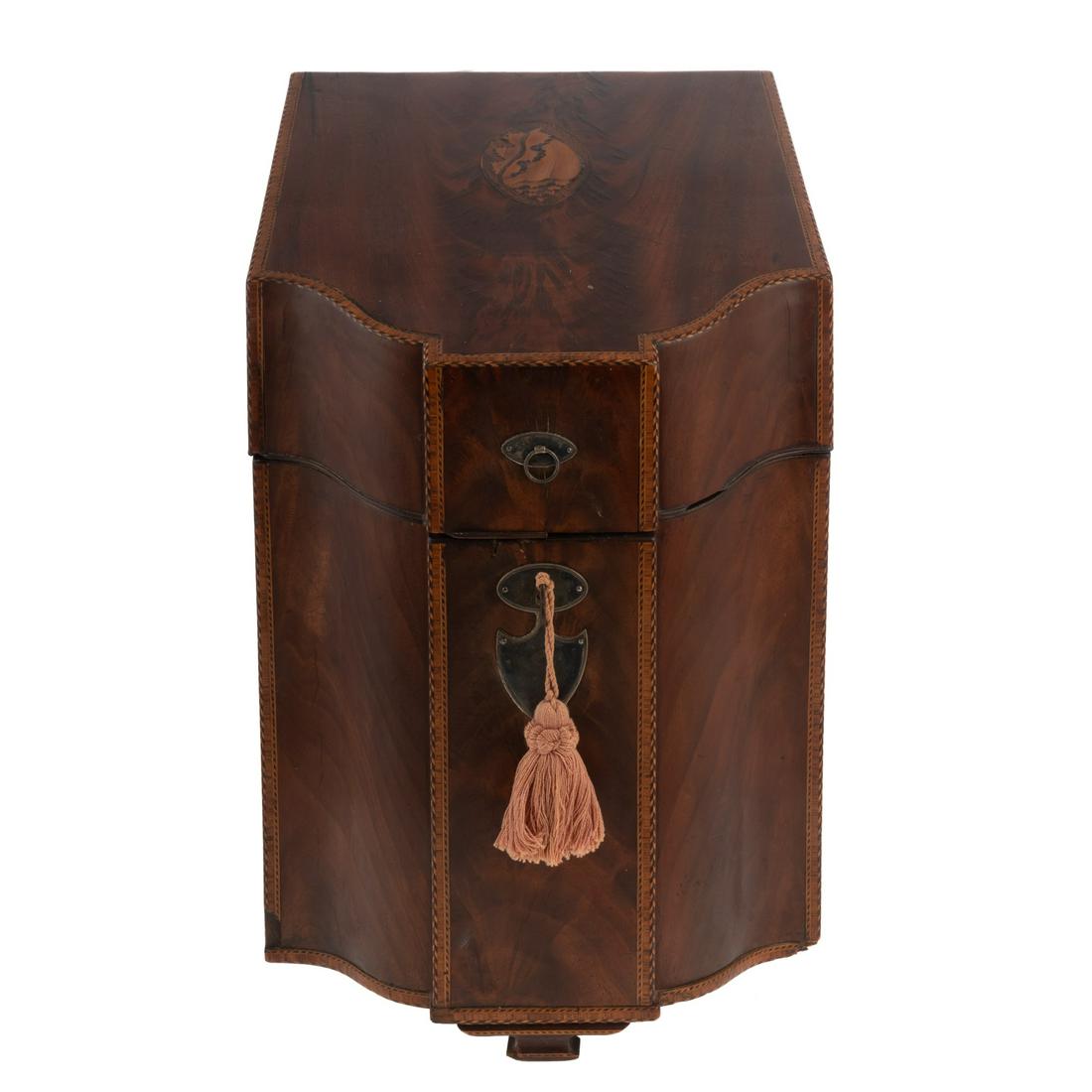 Federal Mahogany Inlaid Knife Box (1 of 9)
