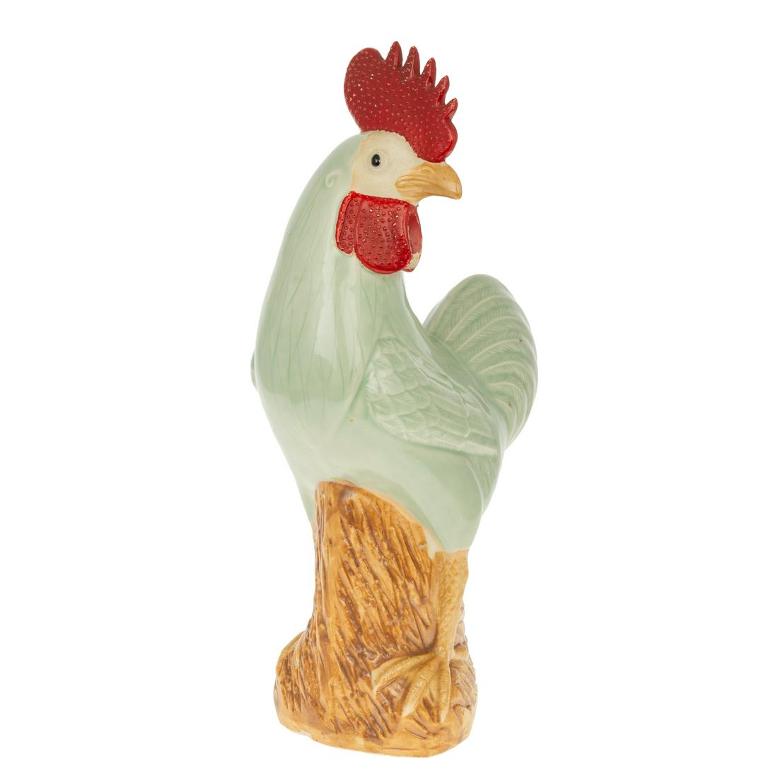 Large Chinese Export Green Celadon Rooster (1 of 6)