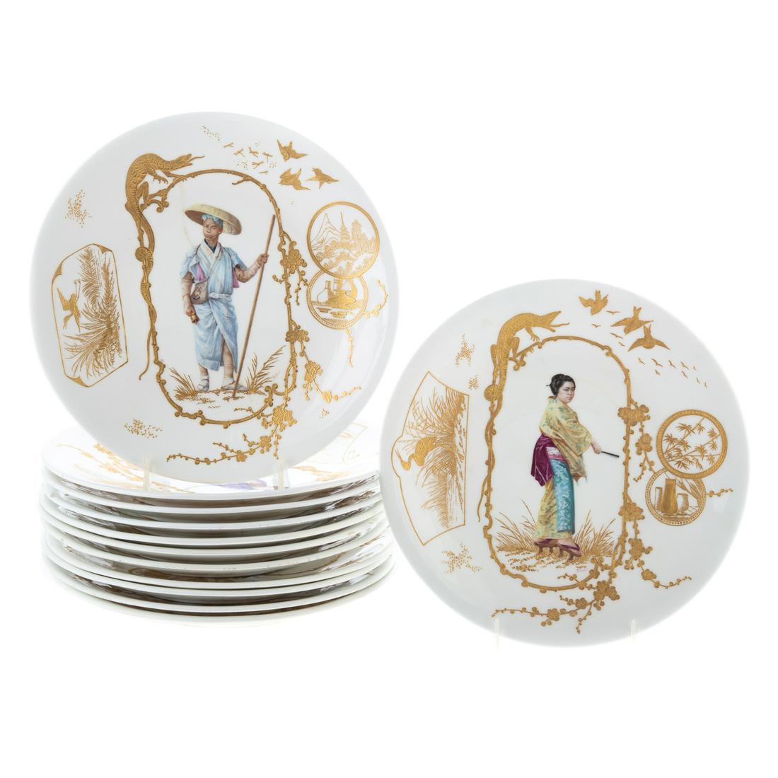 12 Worcester China Chinoiserie Cabinet Plates (1 of 3)