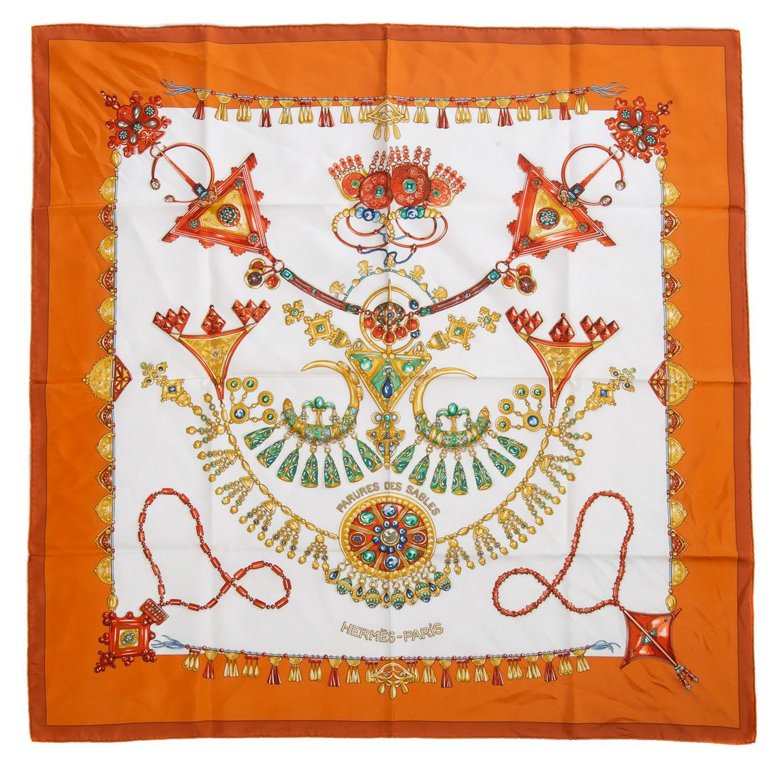 An Hermes "Parures des Sables" Scarf 90 (1 of 4)