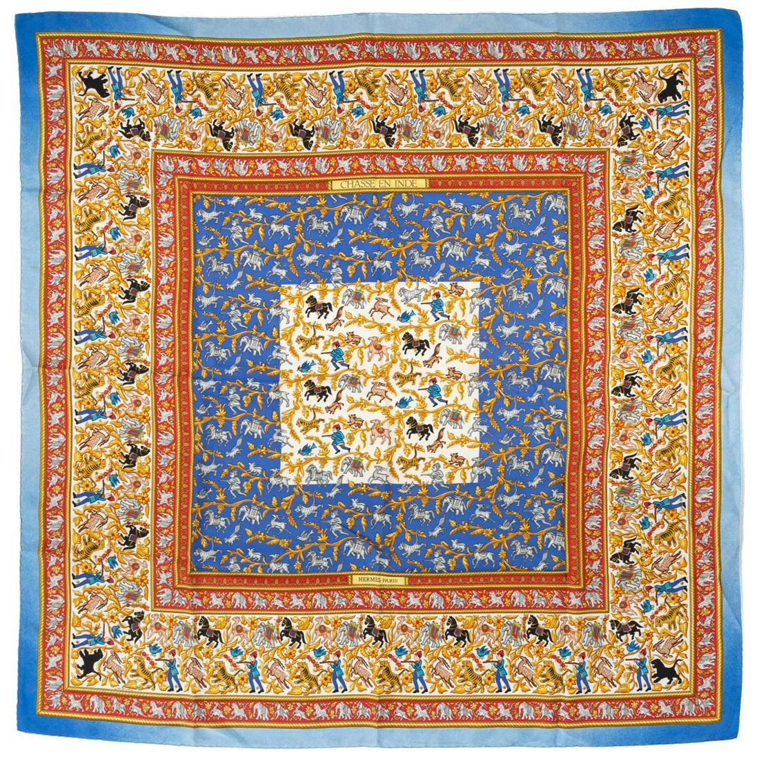 An Hermes "Chasse en Inde" Scarf 90 (1 of 7)