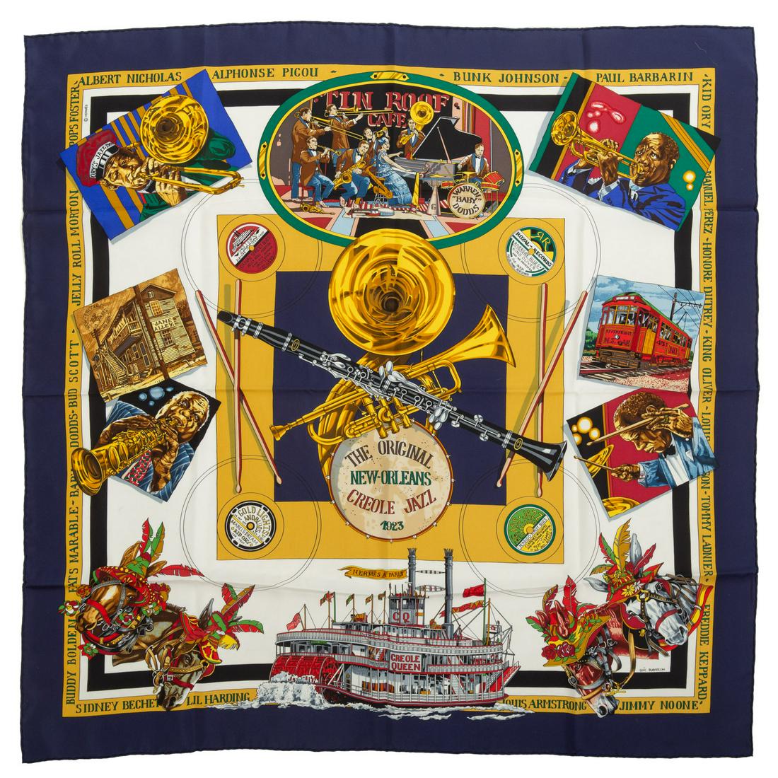 An Hermes "New Orleans Creole Jazz 1923" Scarf 90 (1 of 6)