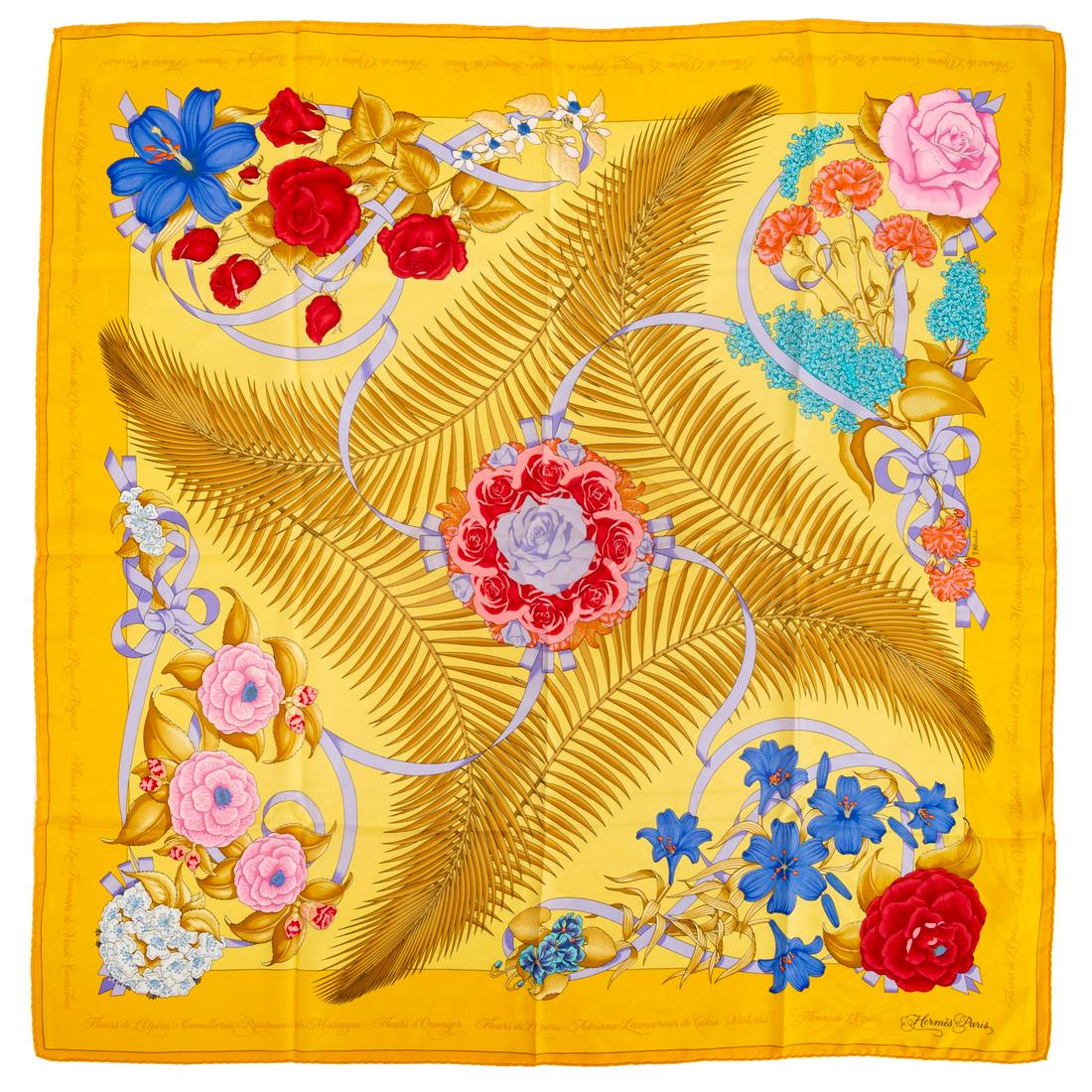 An Hermes "Fleurs de l'Opera" Scarf 90 (1 of 5)