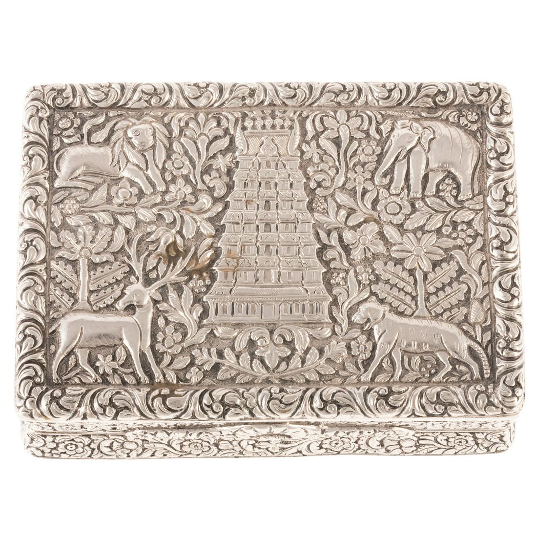 Anglo Indian Silver Presentation Box (1 of 5)