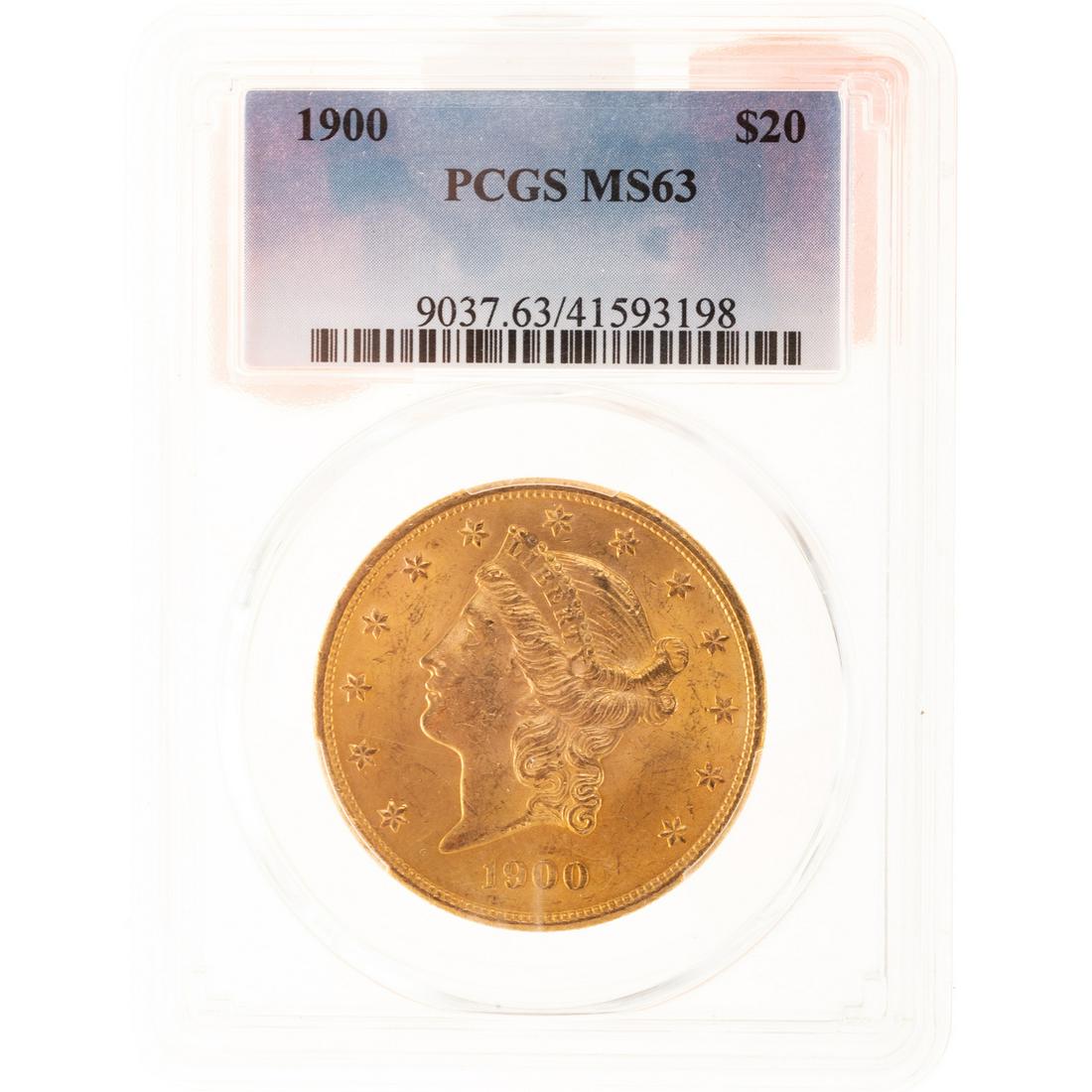 1900 $20 Double Eagle PCGS MS63 (1 of 3)