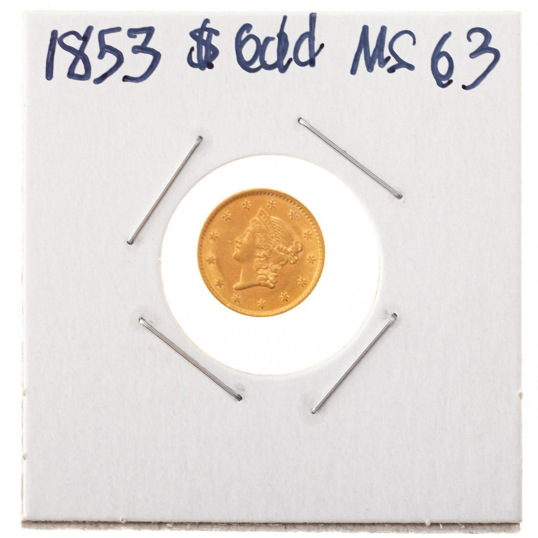 1853 Gold Dollar MS63 (1 of 3)