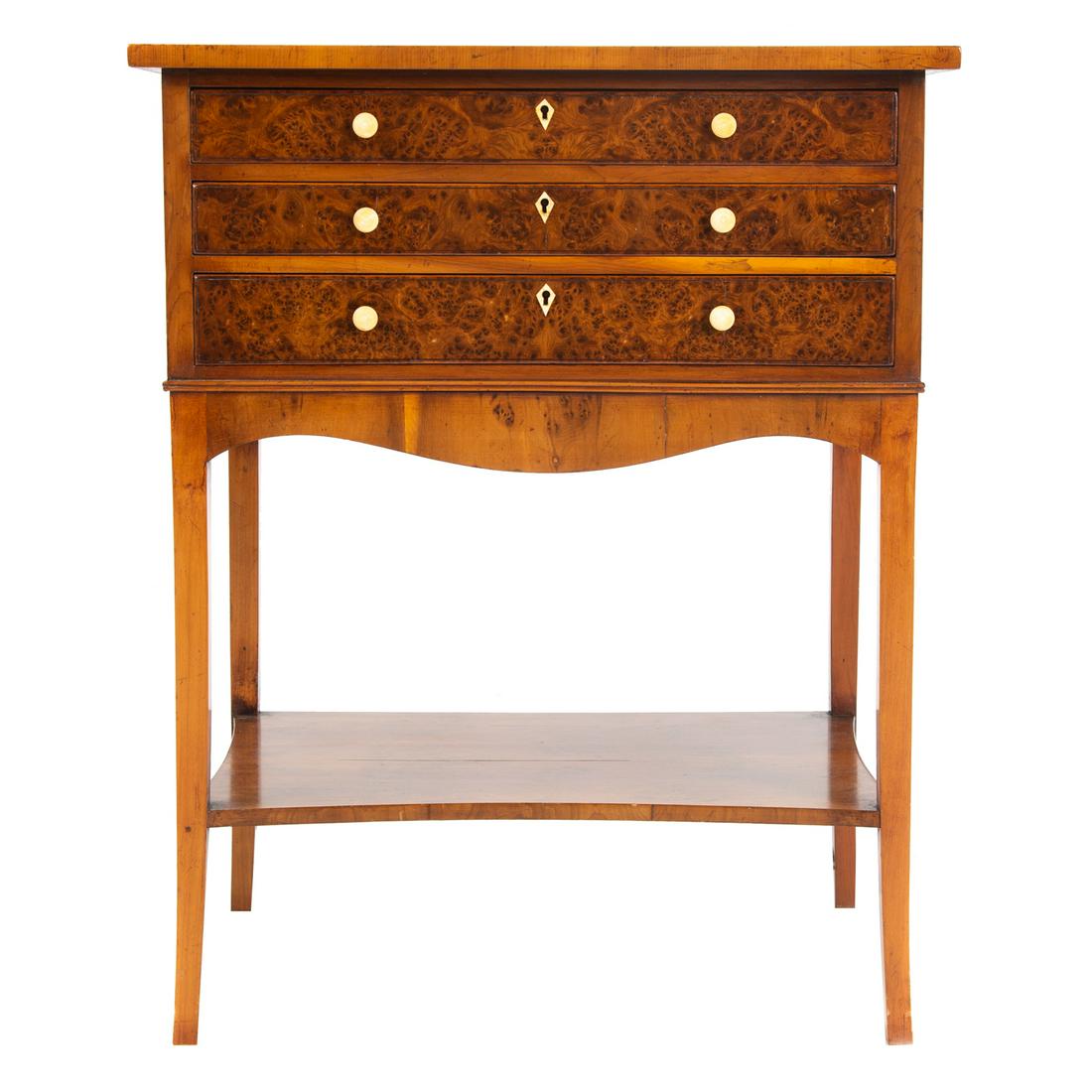 Regency Burled Wood Stand (1 of 4)