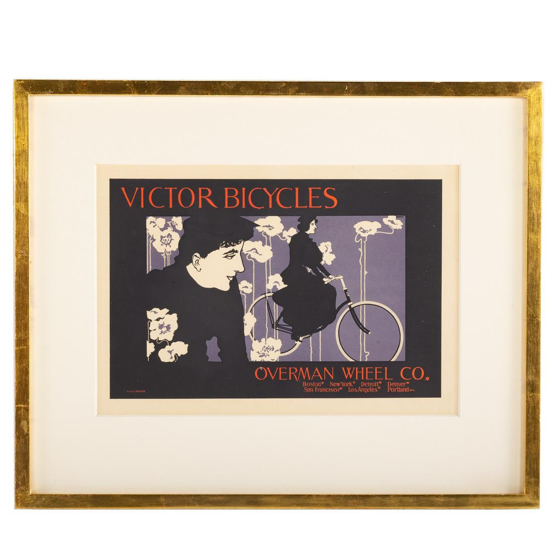 Will Bradley. "Woman on Her Bicycle," lithograph (1 of 5)