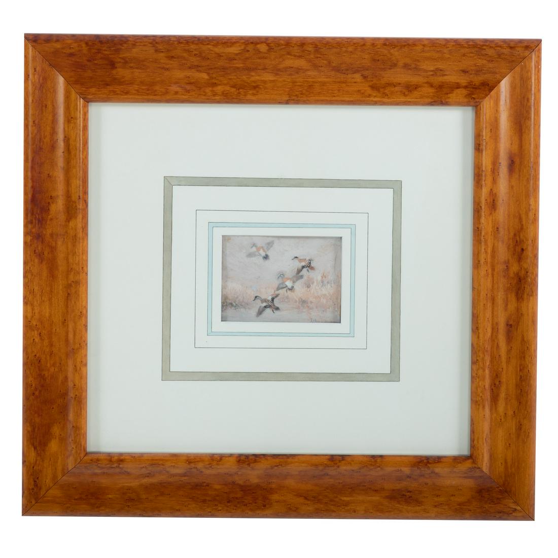 Roland Clark. Ducks in Flight, gouache (1 of 5)