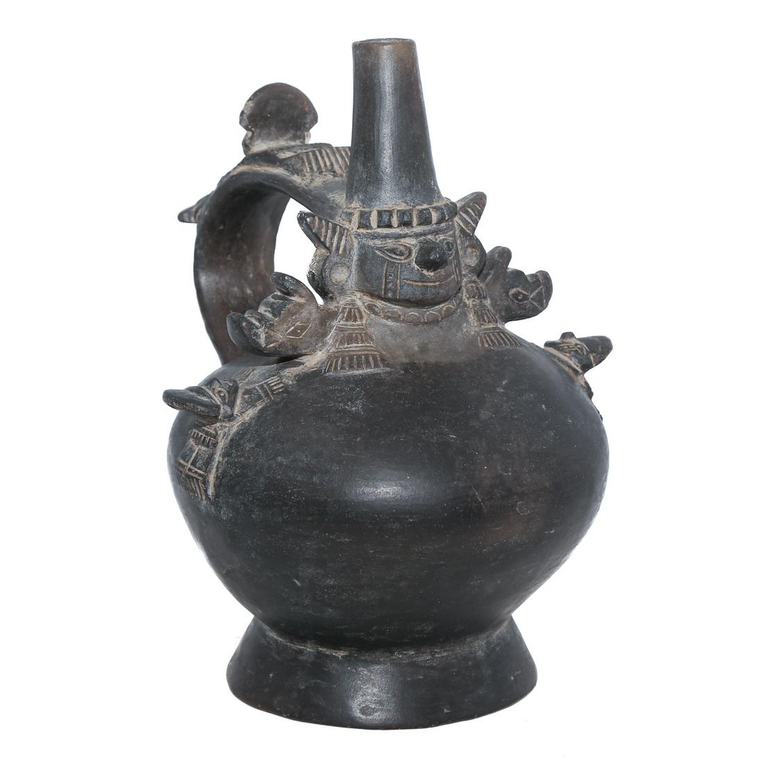 Lambayeque (Sican) Black Earthenware Jug (1 of 9)