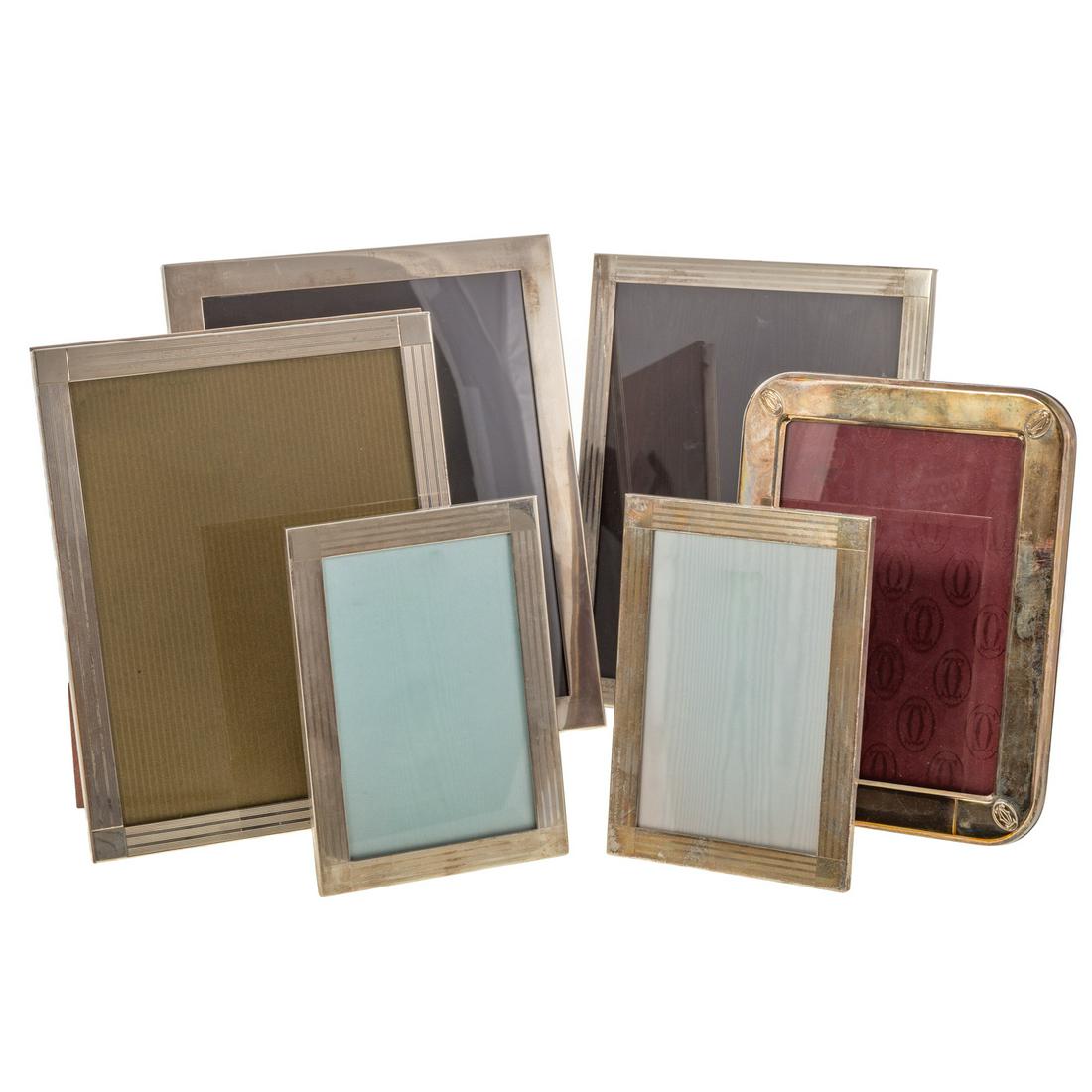 Six Tiffany & Co. & Cartier Sterling Photo Frames (1 of 5)