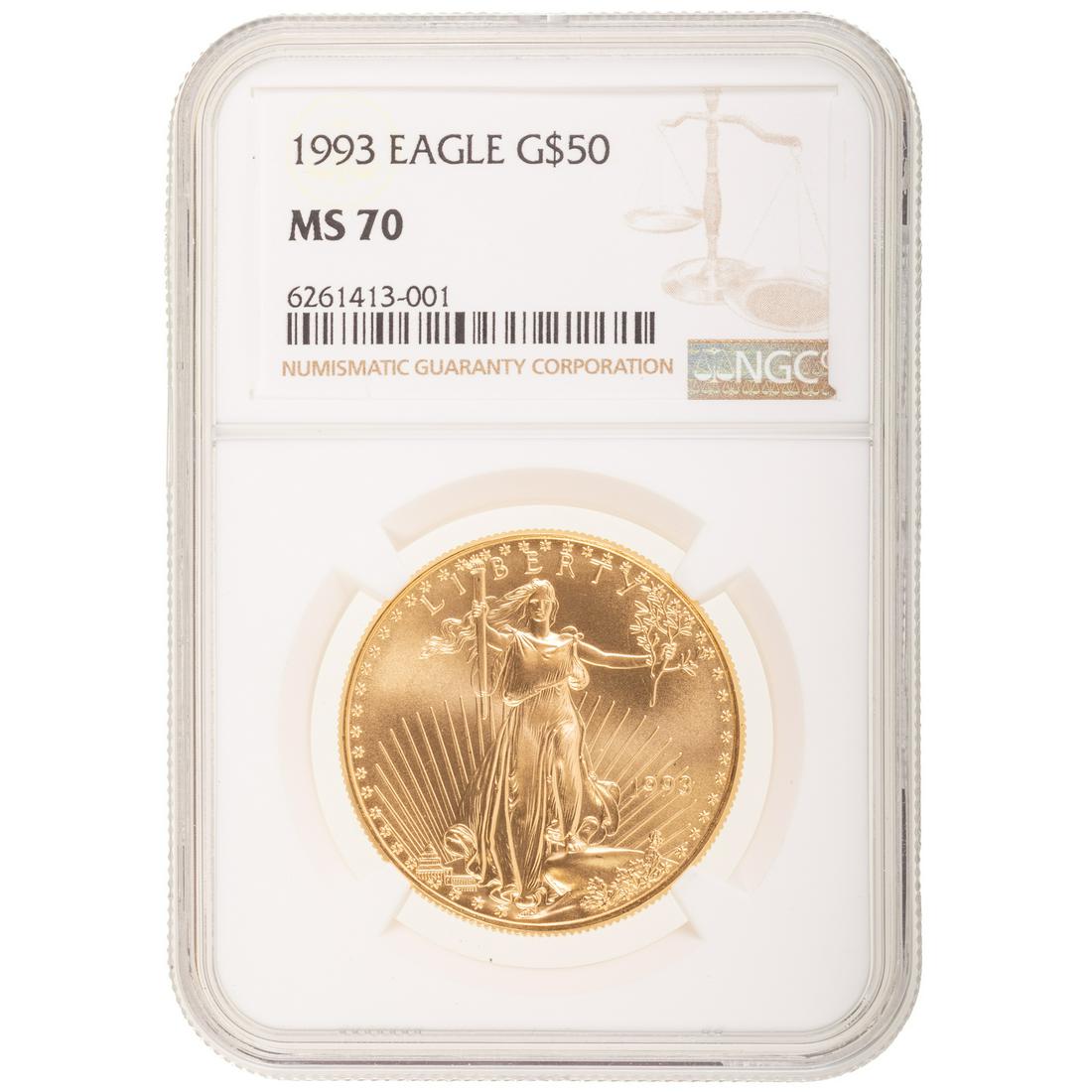 1993 $50 Gold Eagle NGC MS70 (1 of 3)