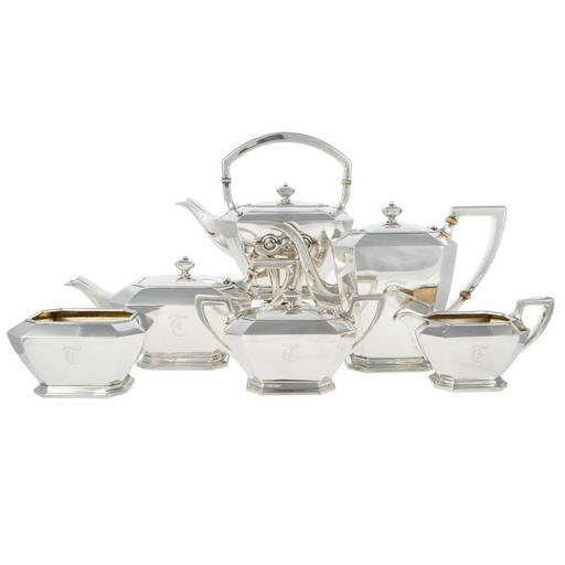 Gorham Sterling "fairfax" Tea And Coffee Service