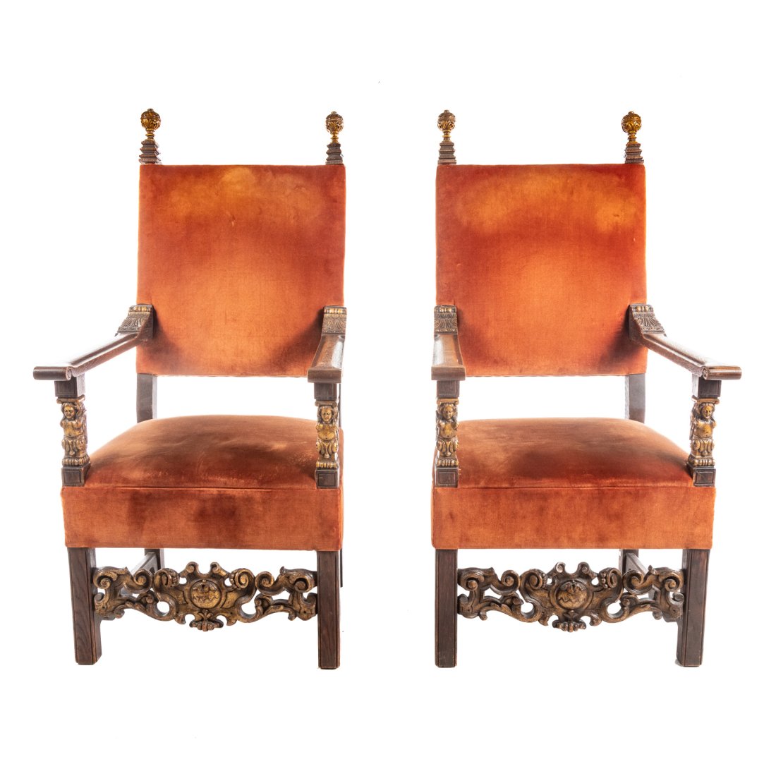 A Pair of Baroque Style Upholstered Chairs (1 of 3)