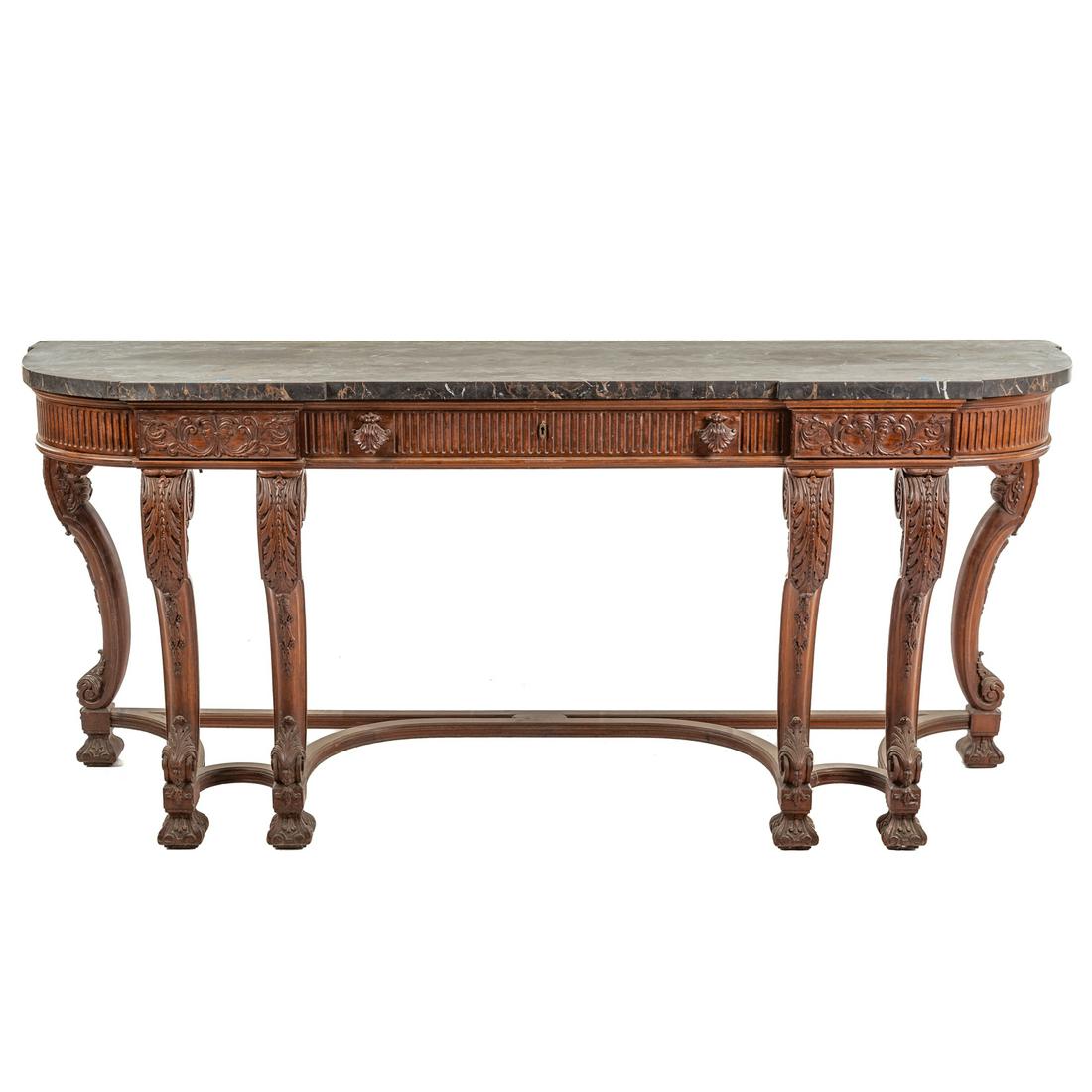 Renaissance Revival Marble Top Console (1 of 5)