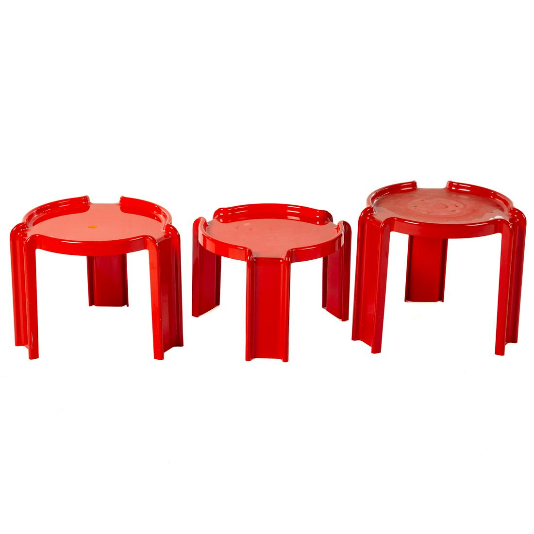 Three Kartell 4905 Plastic Stacking Tables Auction
