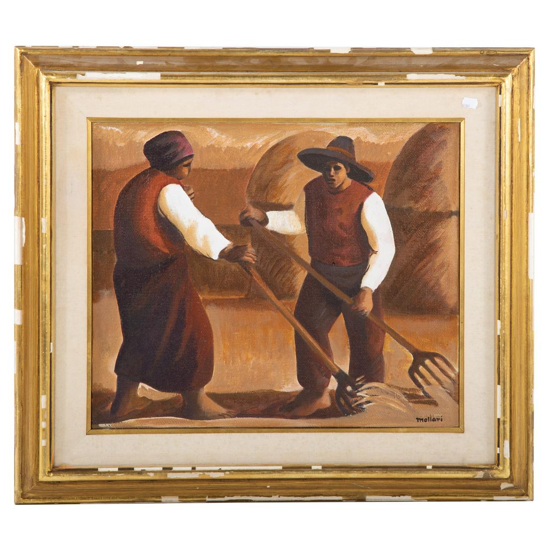 Mario Miguel Mollari. Farmers in Field, oil (1 of 4)