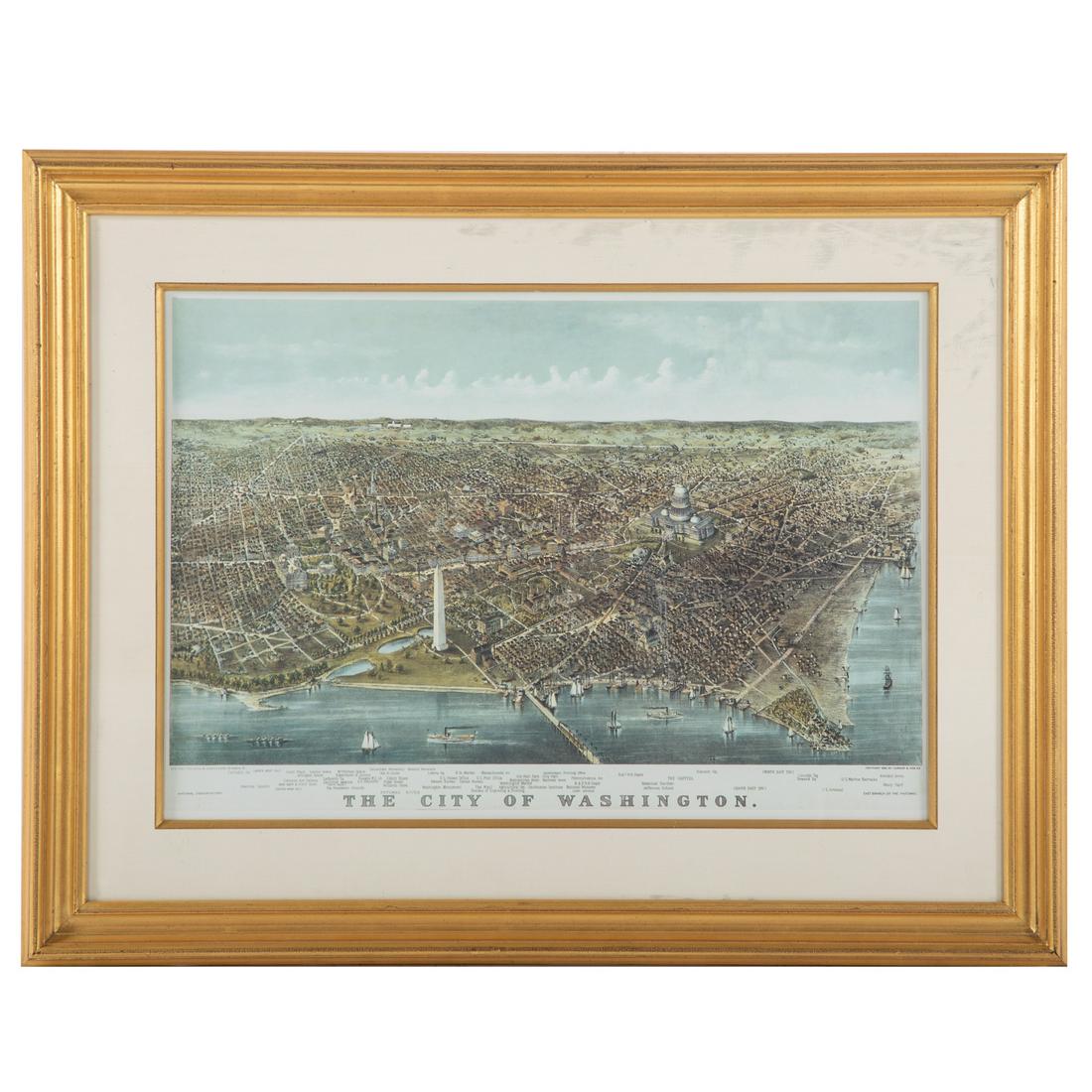 After Currier & Ives. "The City of Washington," reprint (1 of 4)