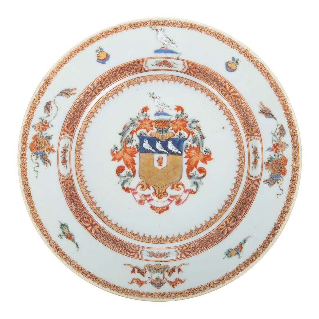 English Market Chinese Export Armorial Plate (1 of 5)