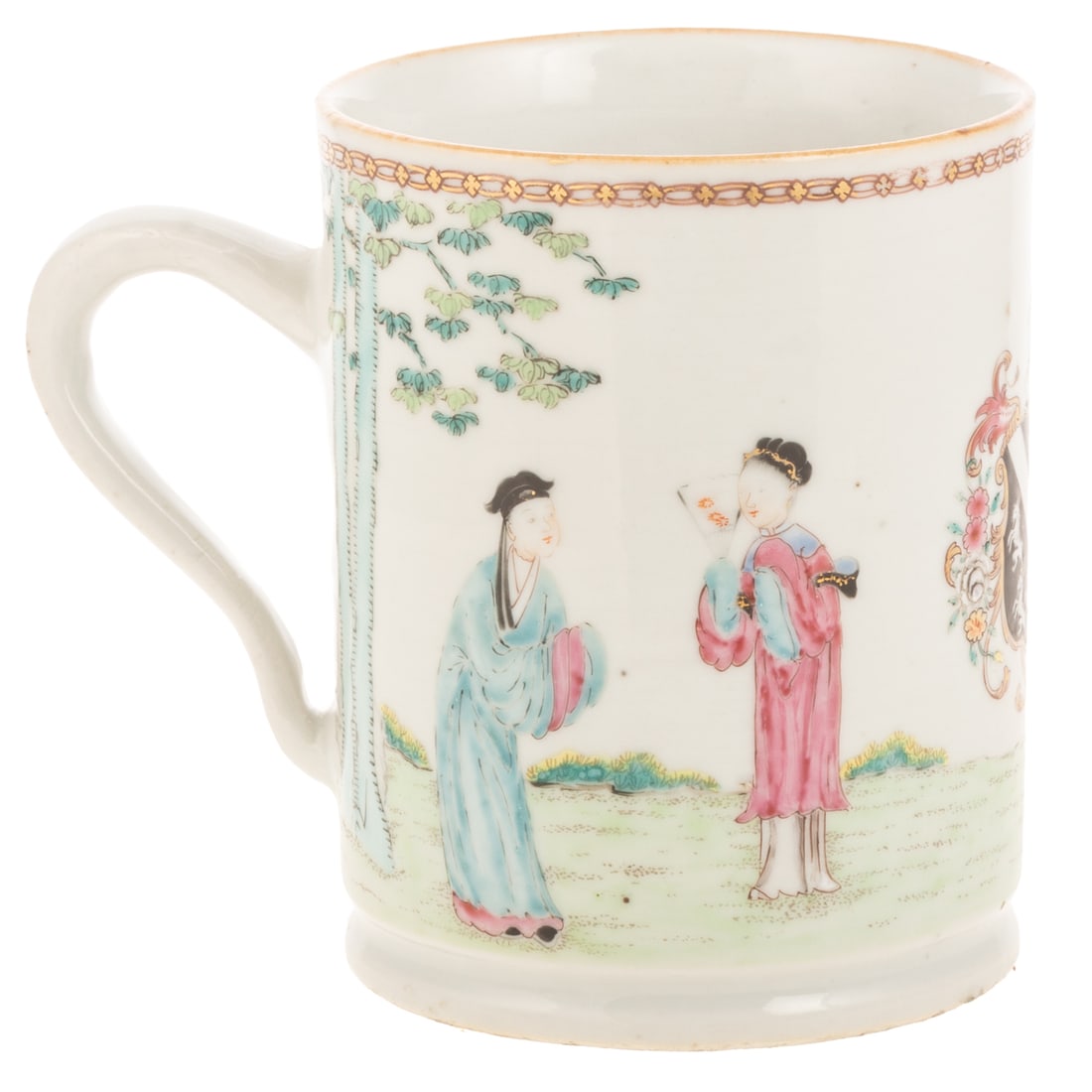 English Market Chinese Export Armorial Mug (1 of 7)