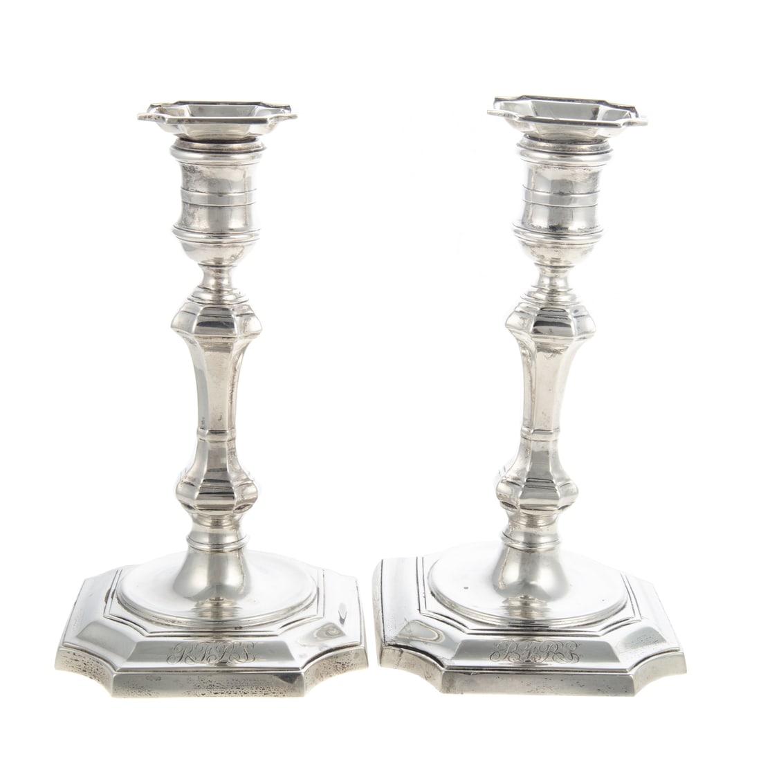 A Pair of George III Style Sterling Candlesticks (1 of 5)