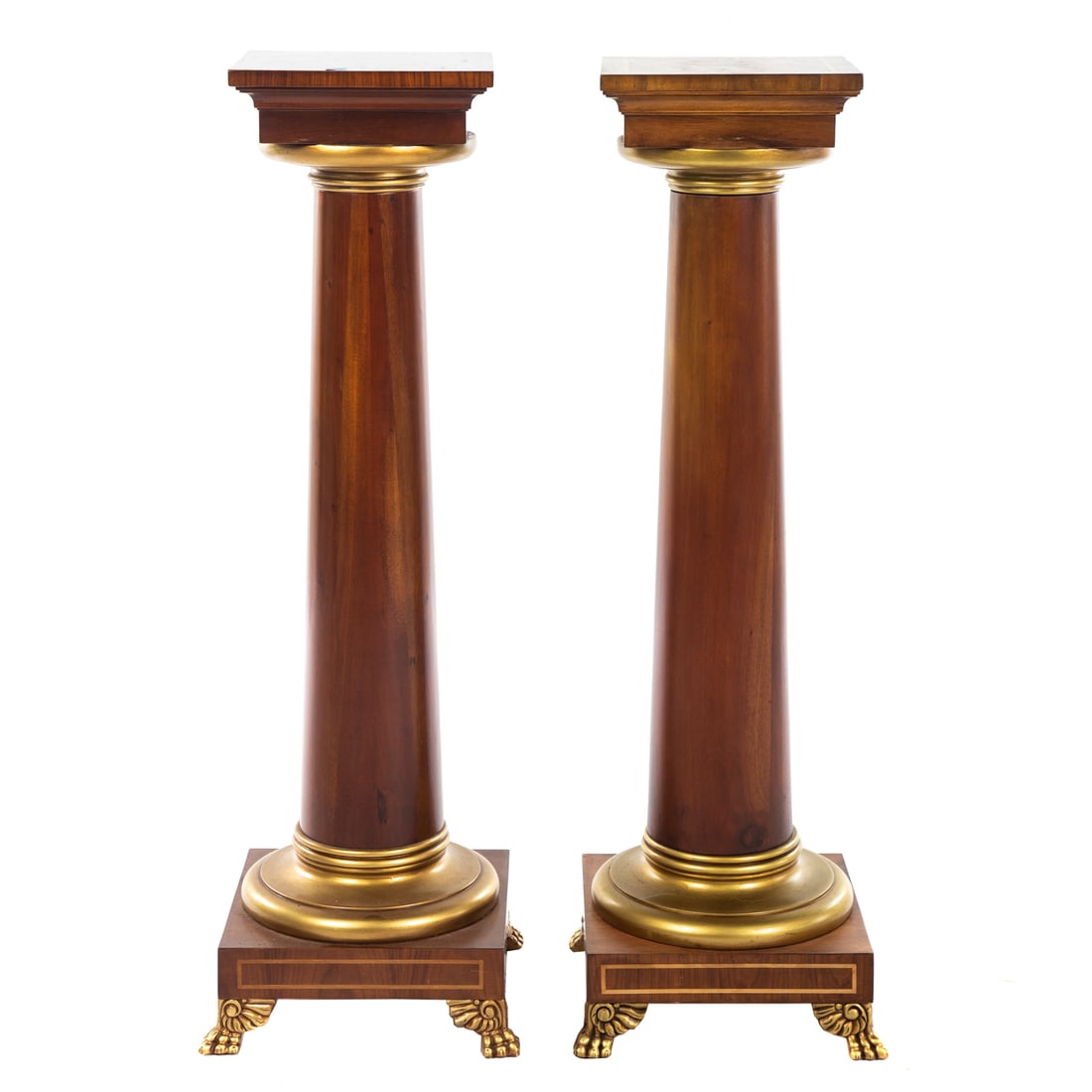 A Pair of Classical Style Inlaid Mahogany Pedestals (1 of 4)